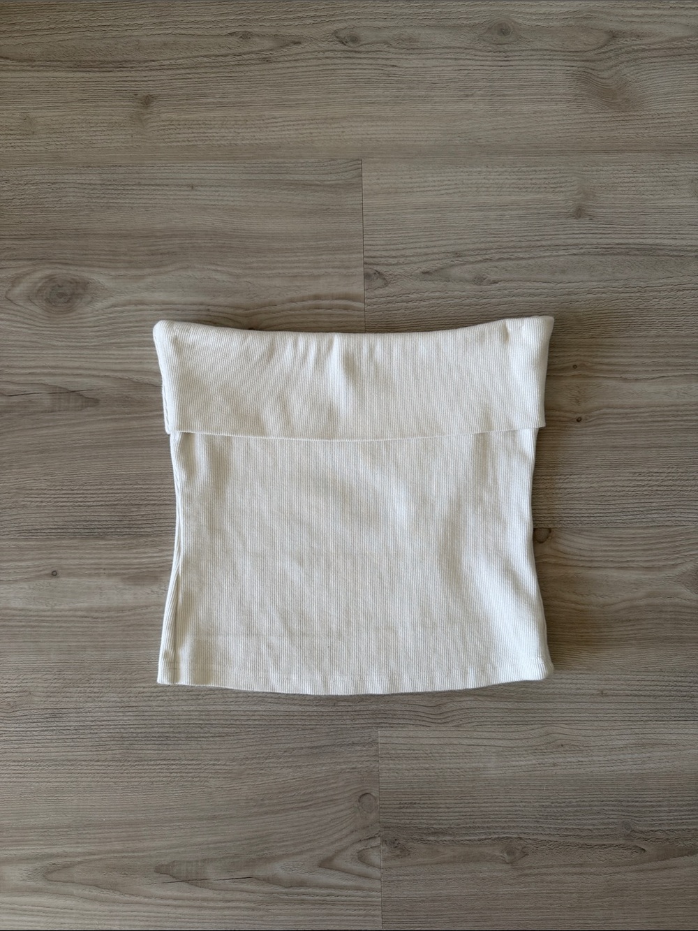 Rhythm. White Strapless Fold-Over Camisole